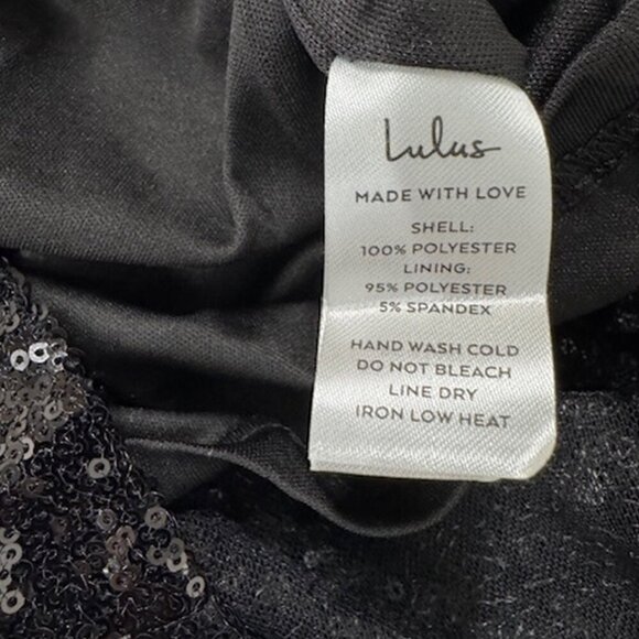 NWT Lulus Dazzling Entrance Black Sequin Long Sleeve Bodycon Mini Dress - Picture 8 of 9